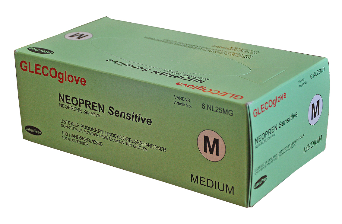 Gleco, Neoprenhansker, Sensitive, Pudderfri