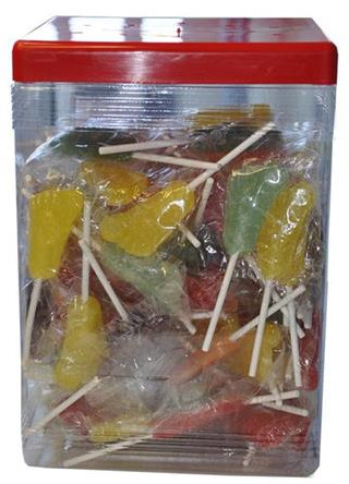 Slikkepinde, Fodfom, Glas à 125 stk