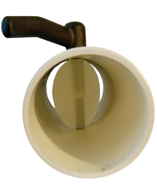 TK Håndspjæld, ø 45, mont. på sugearm