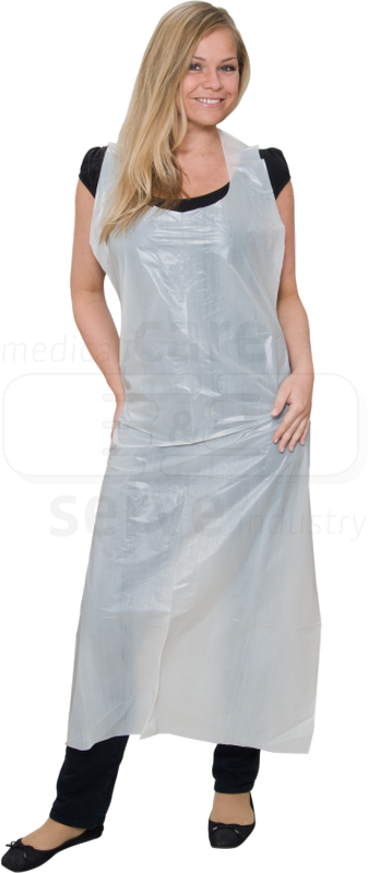 Engangsforklæde, Hvid, 85 x 130 cm, 50 stk.