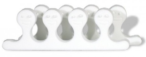 Tåspreder til neglelak, skumgummi, hvid, 1 par