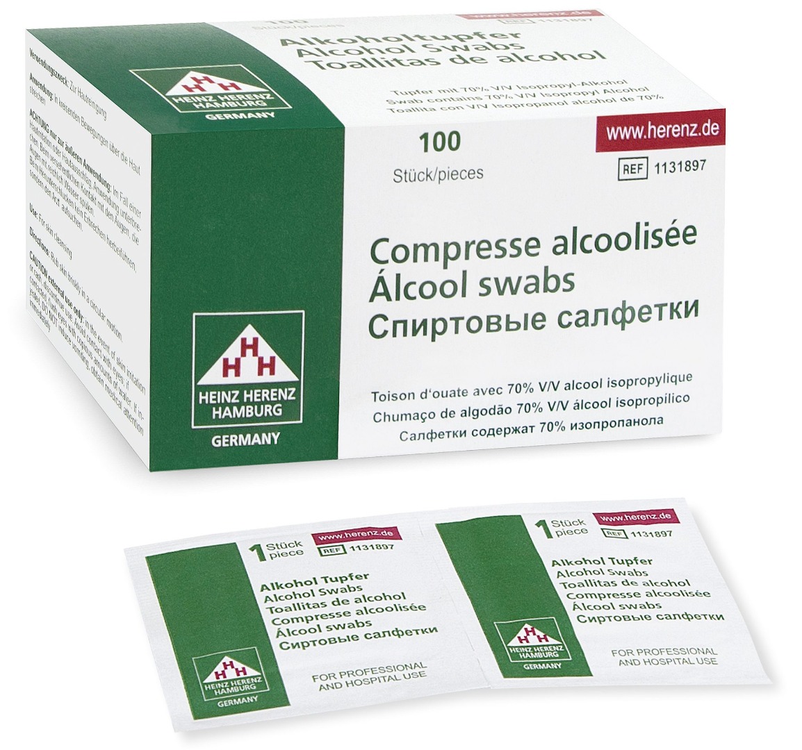 Injektionsswabs, 100 stk. 