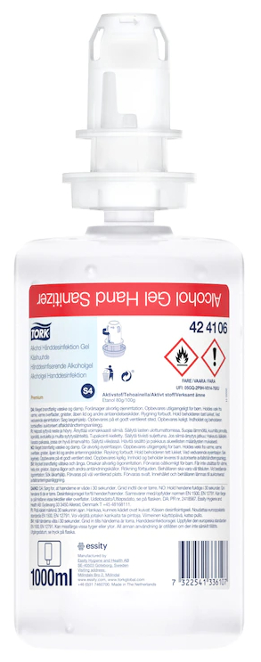 Tork Premium, S4, Hånddesinfektion Gel, 1000 ml.
