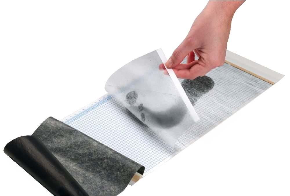 Aftrykspapir, 42,4 x 18,6 cm.