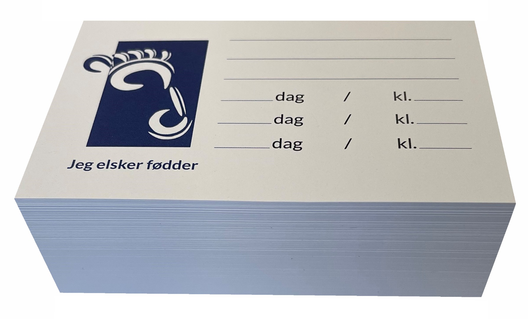 Tidsbestillingskort, 8,5 x 5,5 cm, 100 stk.