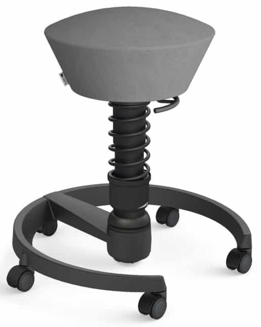 Swopperstol, med hjul, alm. sæde