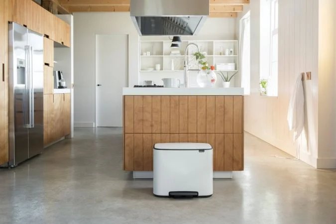 Brabantia, Pedalspand med 3 rum, hvid, m/soft clos