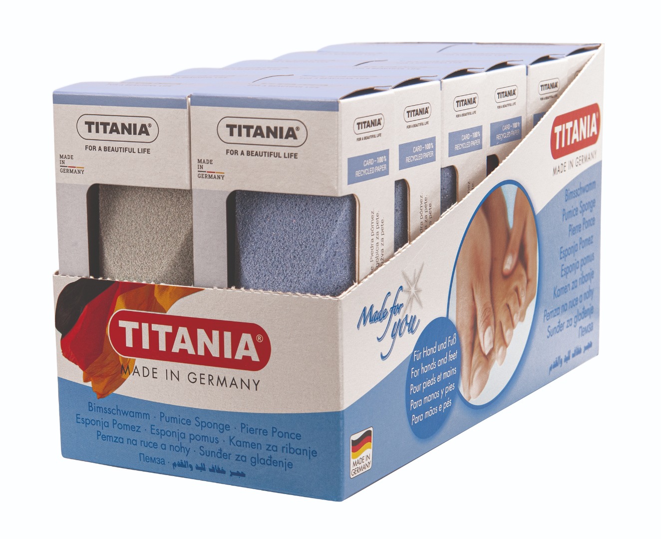 Pimpsten svamp, display med 12 stk.