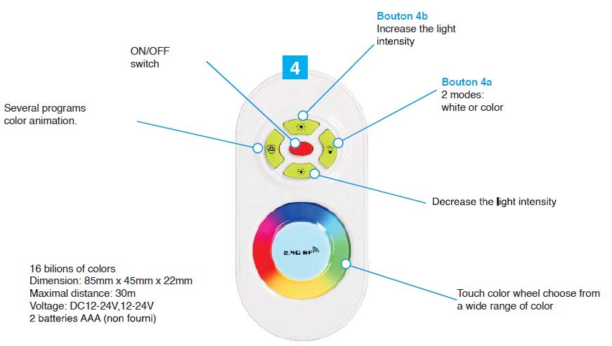 Podobaroscop, akryl, med ledlys