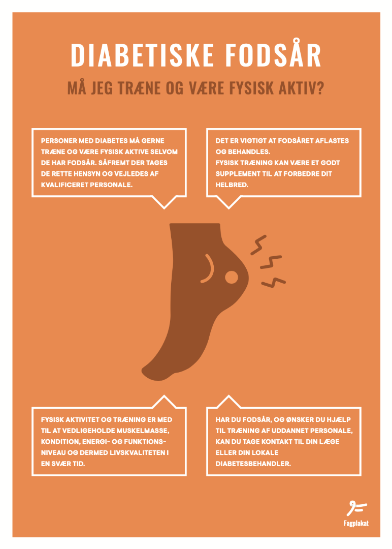 Fagplakat, Diabetiske fodsår, træne/fysisk, 50x70 