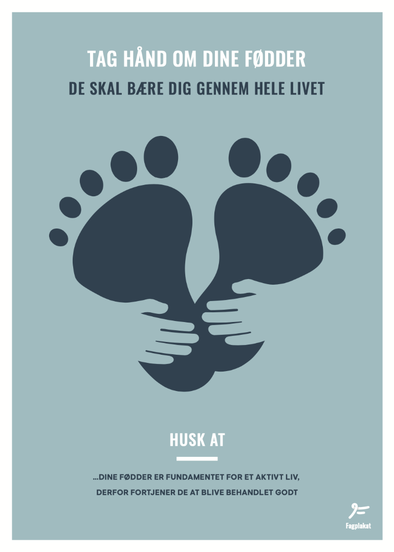 Fagplakat, Tag hånd om dine fødder, 50x70 cm.