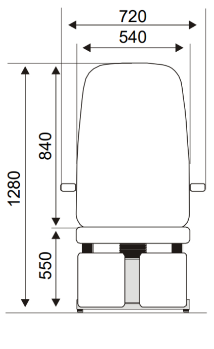Bentlon Patientstol, Silver Rotate, 3 motorer