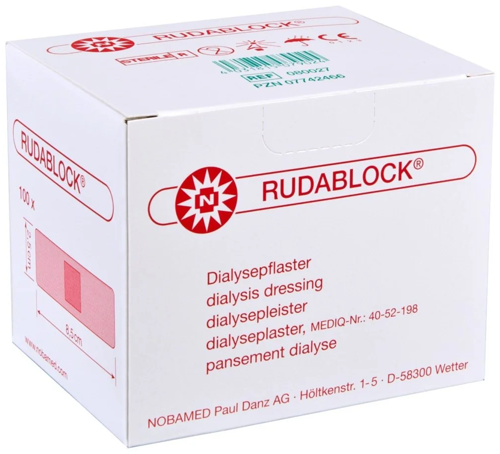Rudablock, Hæmostatisk plaster, 2,5 x 8,6 cm, ster