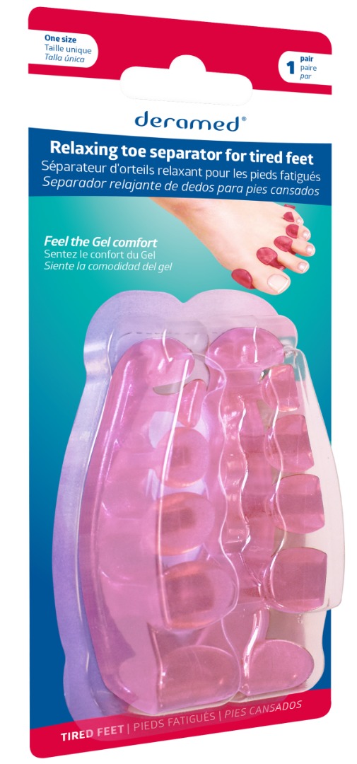 Deramed, Tå adskiller, alle tæer, One size, pink, 